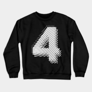 blurred 4 in white Crewneck Sweatshirt